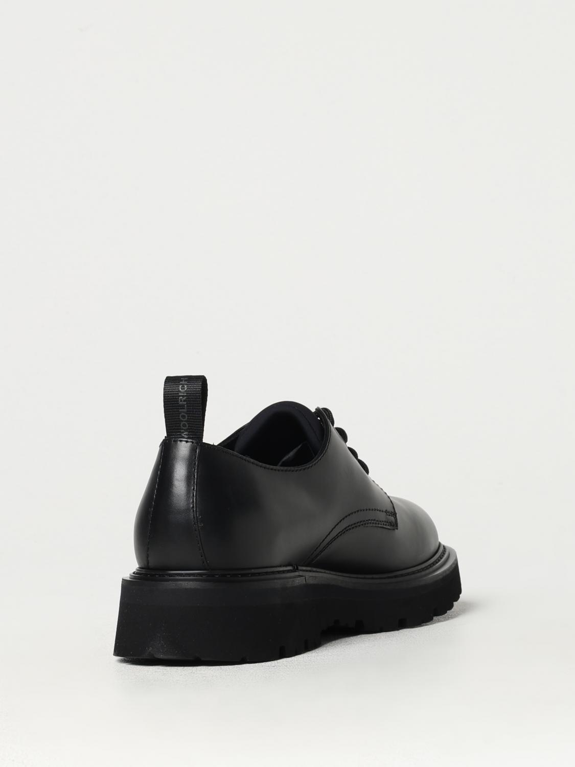 WOOLRICH SCARPE STRINGATE: Derby Woolrich in pelle , Nero - Img 3