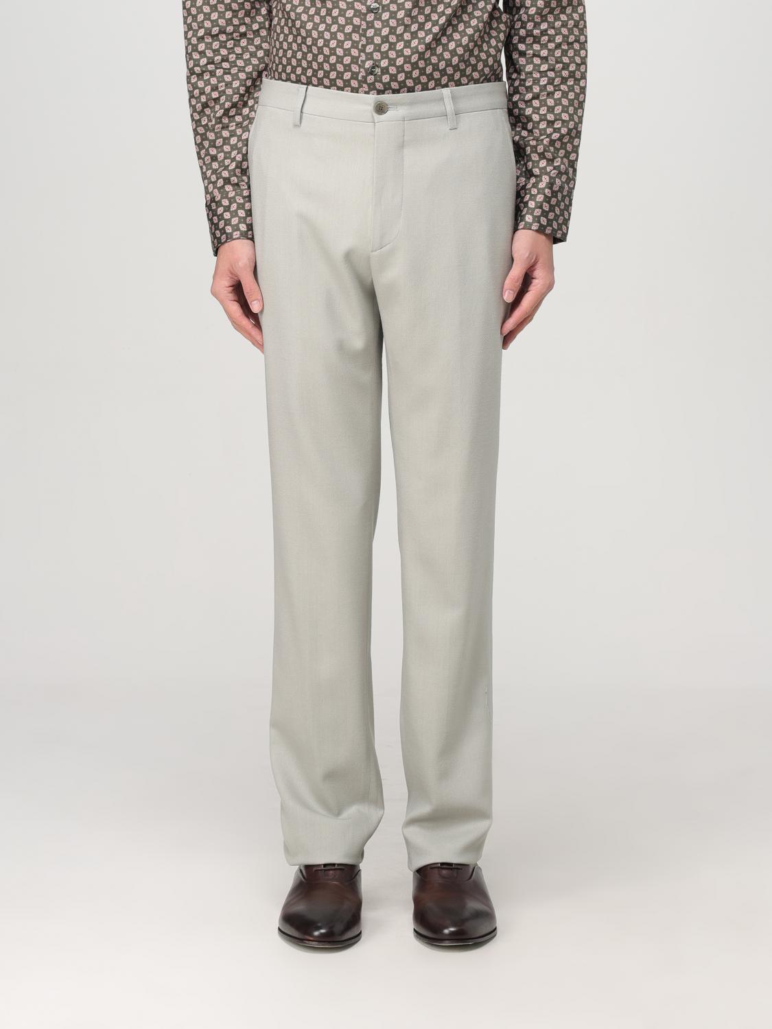 Giglio Pantalone Etro in lana stretch con pinces e piega stirata