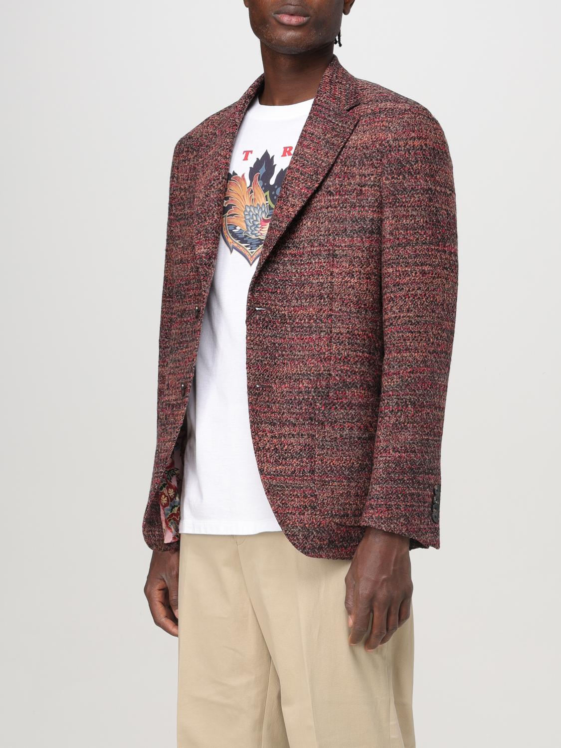 ETRO JACKET: Jacket men Etro, Burgundy - Img 4