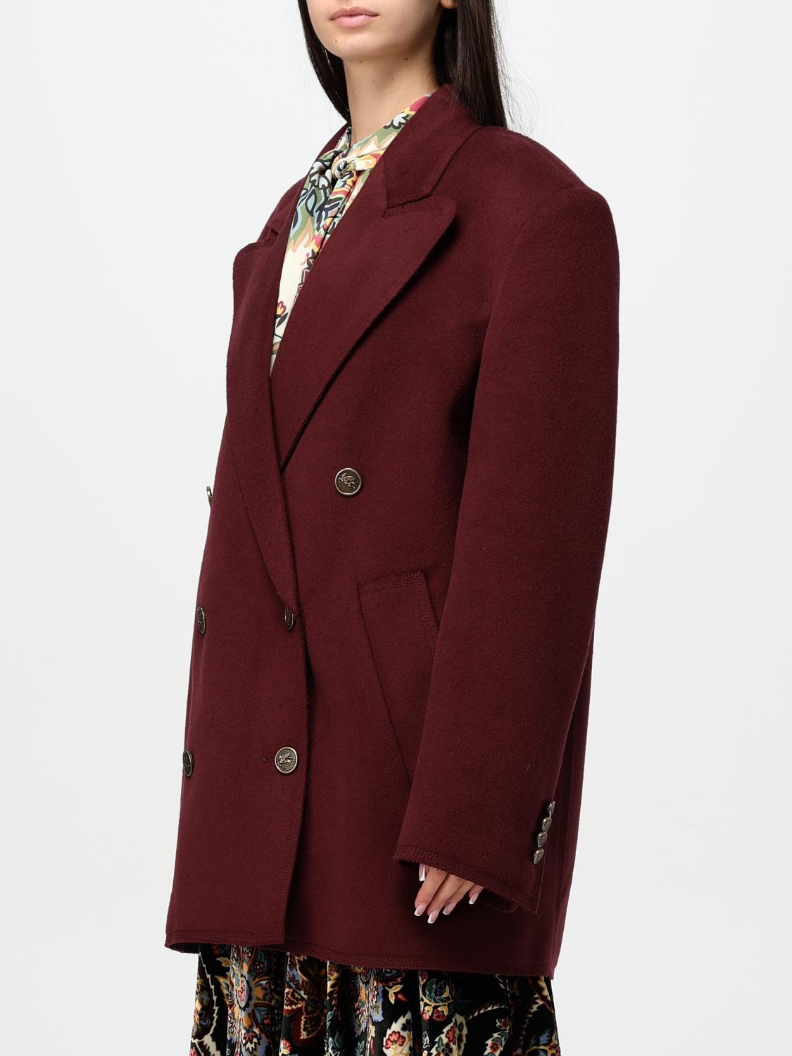 ETRO COAT: Coat woman Etro, Red - Img 4