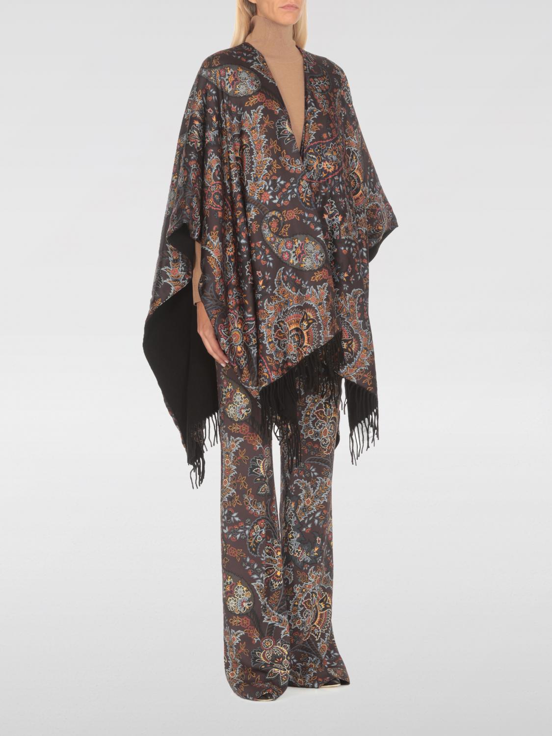 ETRO MANTELLA: Mantella Etro in lana e seta , Nero - Img 1
