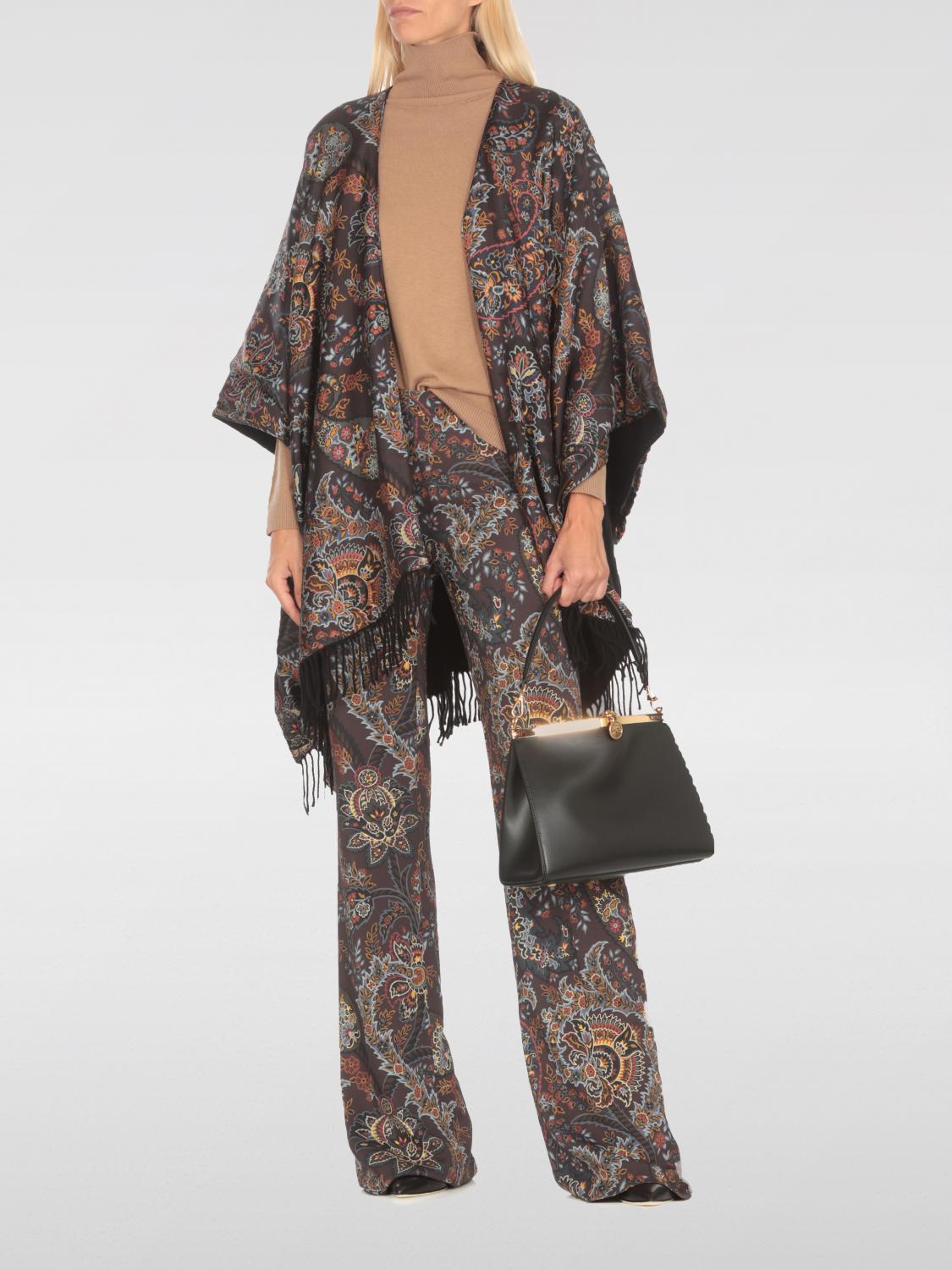 ETRO MANTELLA: Mantella Etro in lana e seta , Nero - Img 2