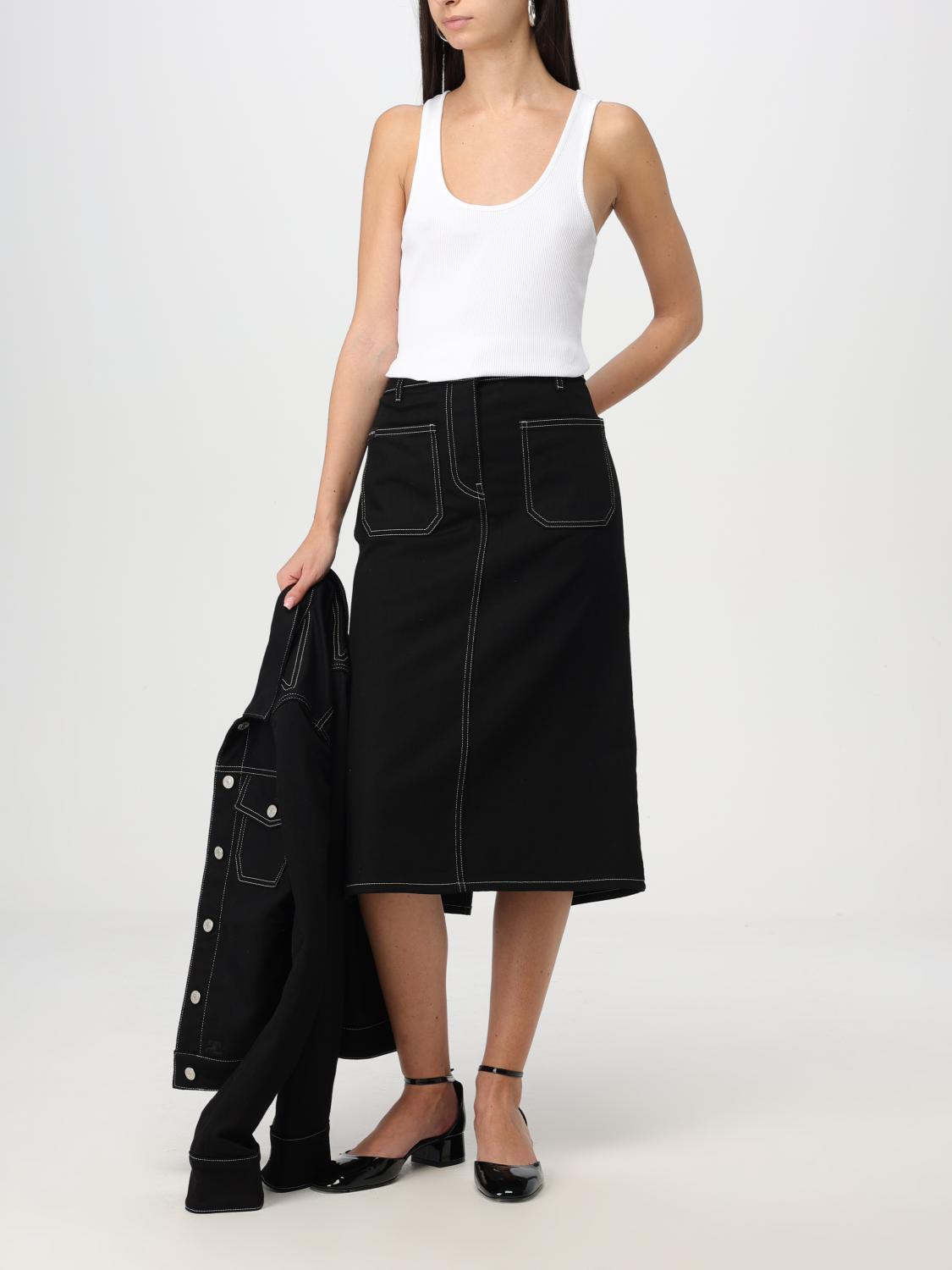 COURRÈGES SKIRT: Skirt woman CourrÈges, Black - Img 2