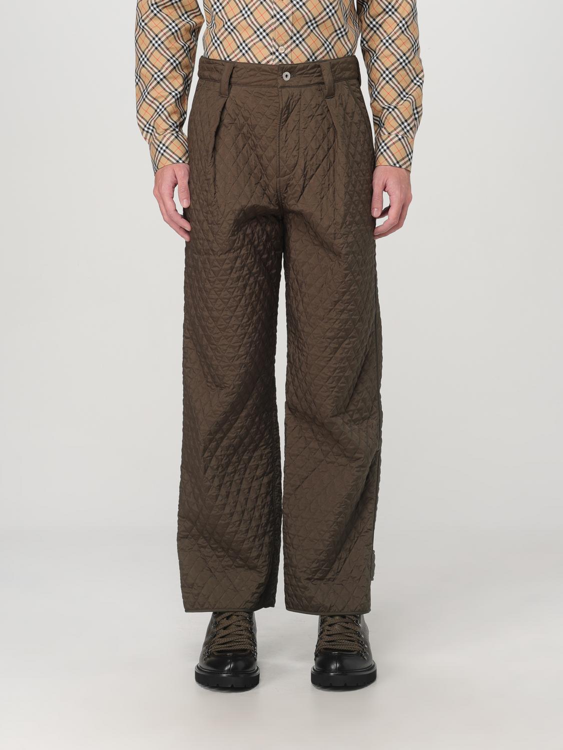 BURBERRY PANTS: Pants men Burberry, Military - Img 1