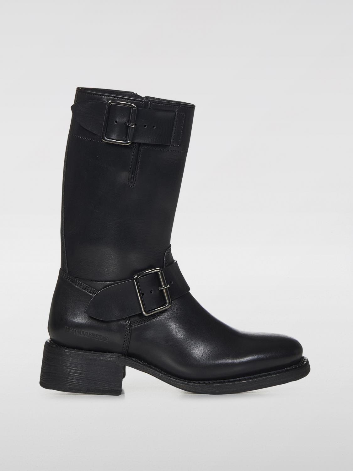 DSQUARED2 STIVALETTI: Stivaletto Dsquared2 in pelle , Nero - Img 1