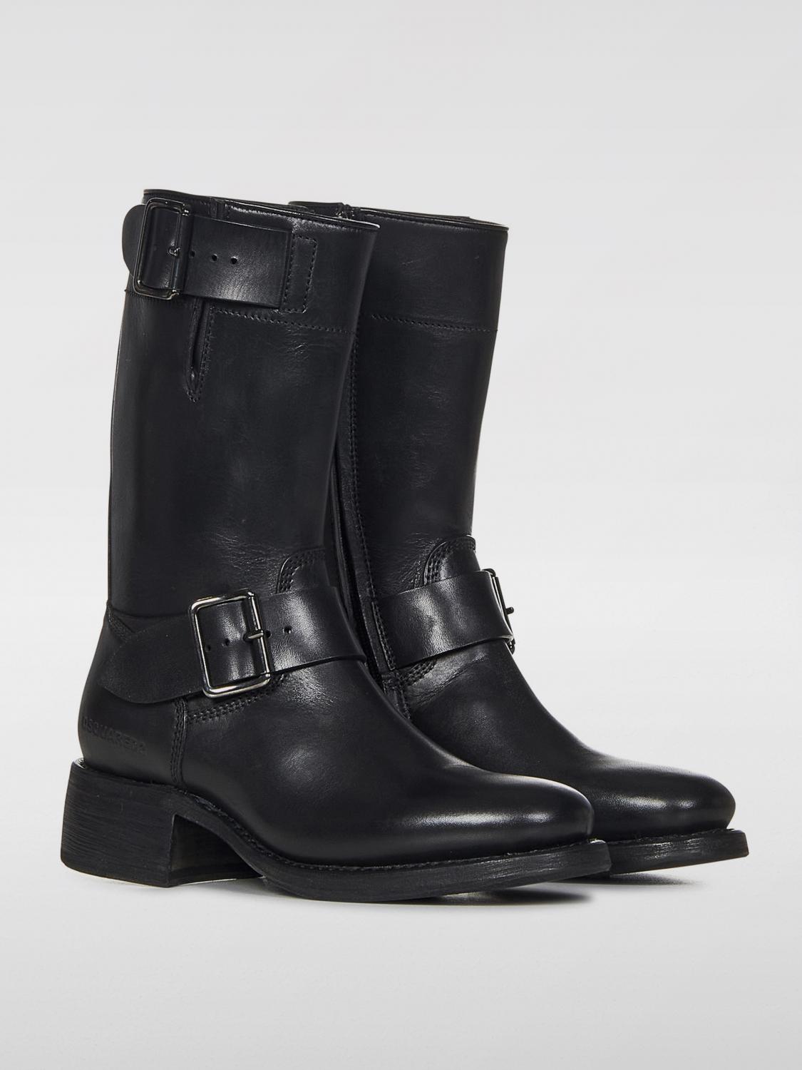 DSQUARED2 STIVALETTI: Stivaletto Dsquared2 in pelle , Nero - Img 2