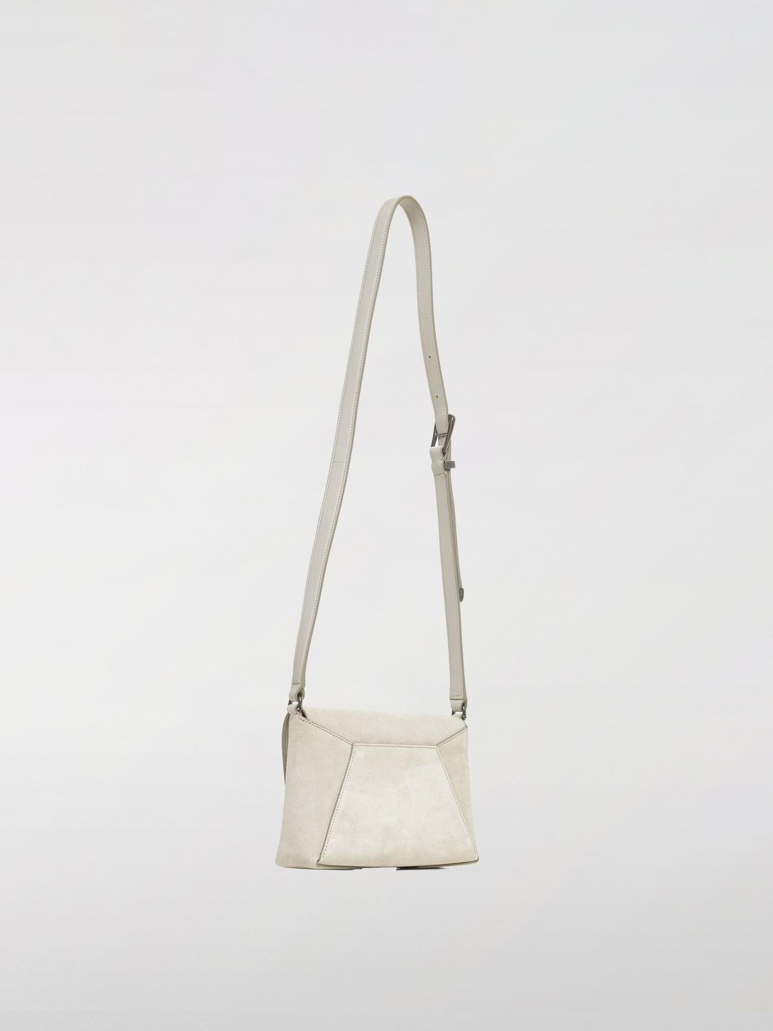 BRUNELLO CUCINELLI BORSA MINI: Borsa Messenger BC Duo Brunello Cucinelli in camoscio , Beige - Img 2