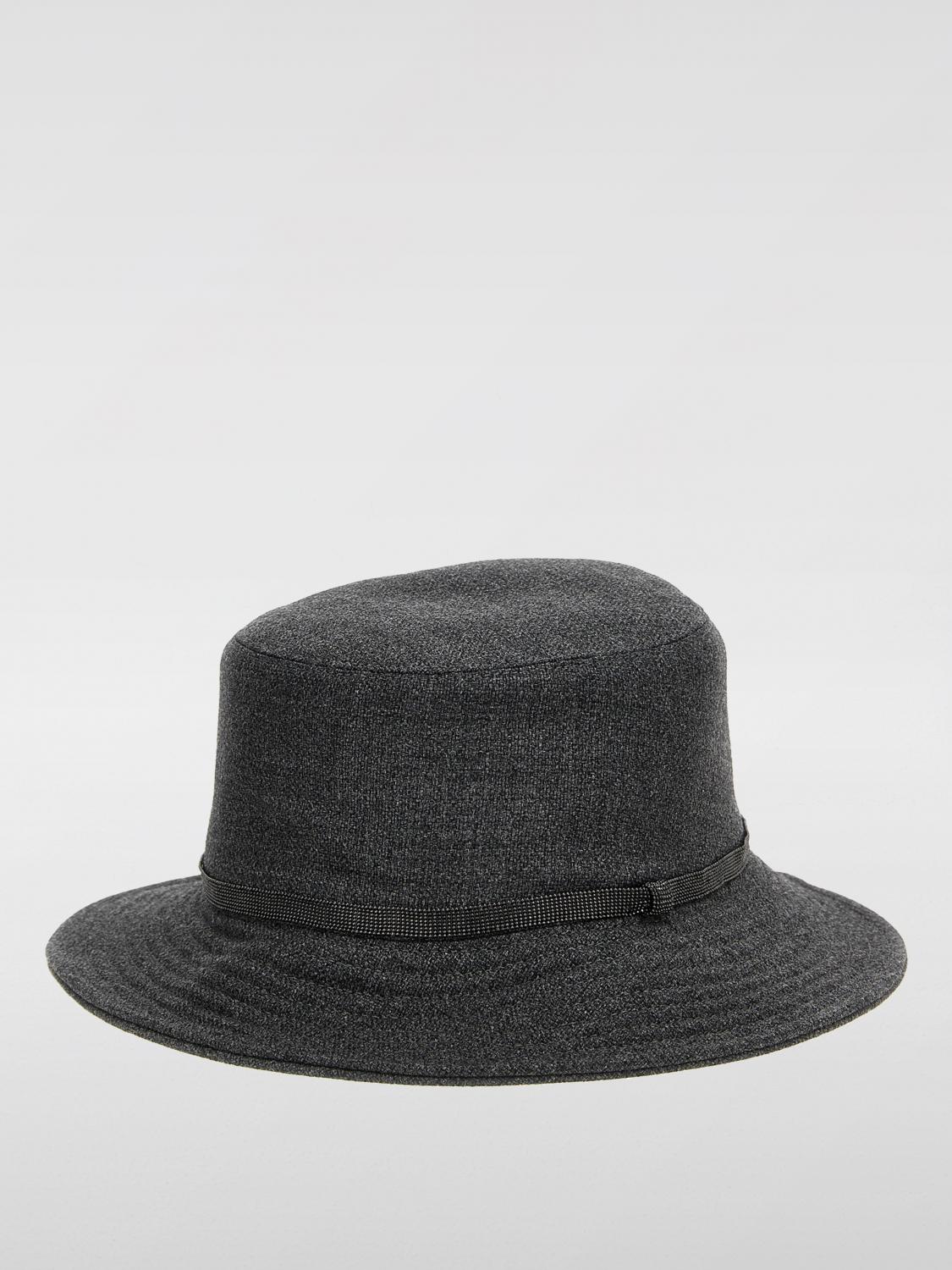 BRUNELLO CUCINELLI HAT: Hat woman Brunello Cucinelli, Grey - Img 1