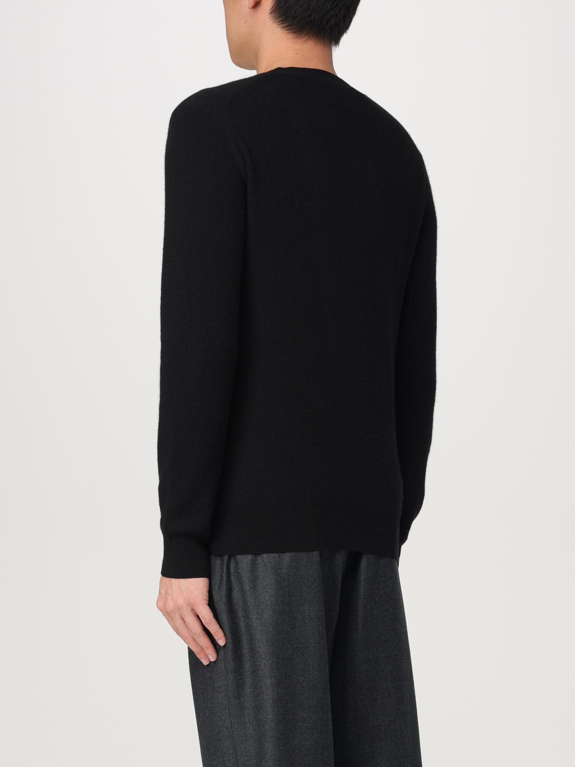 BRIONI 毛衣: 针织开衫 男士 Brioni, 黑色 - Img 2