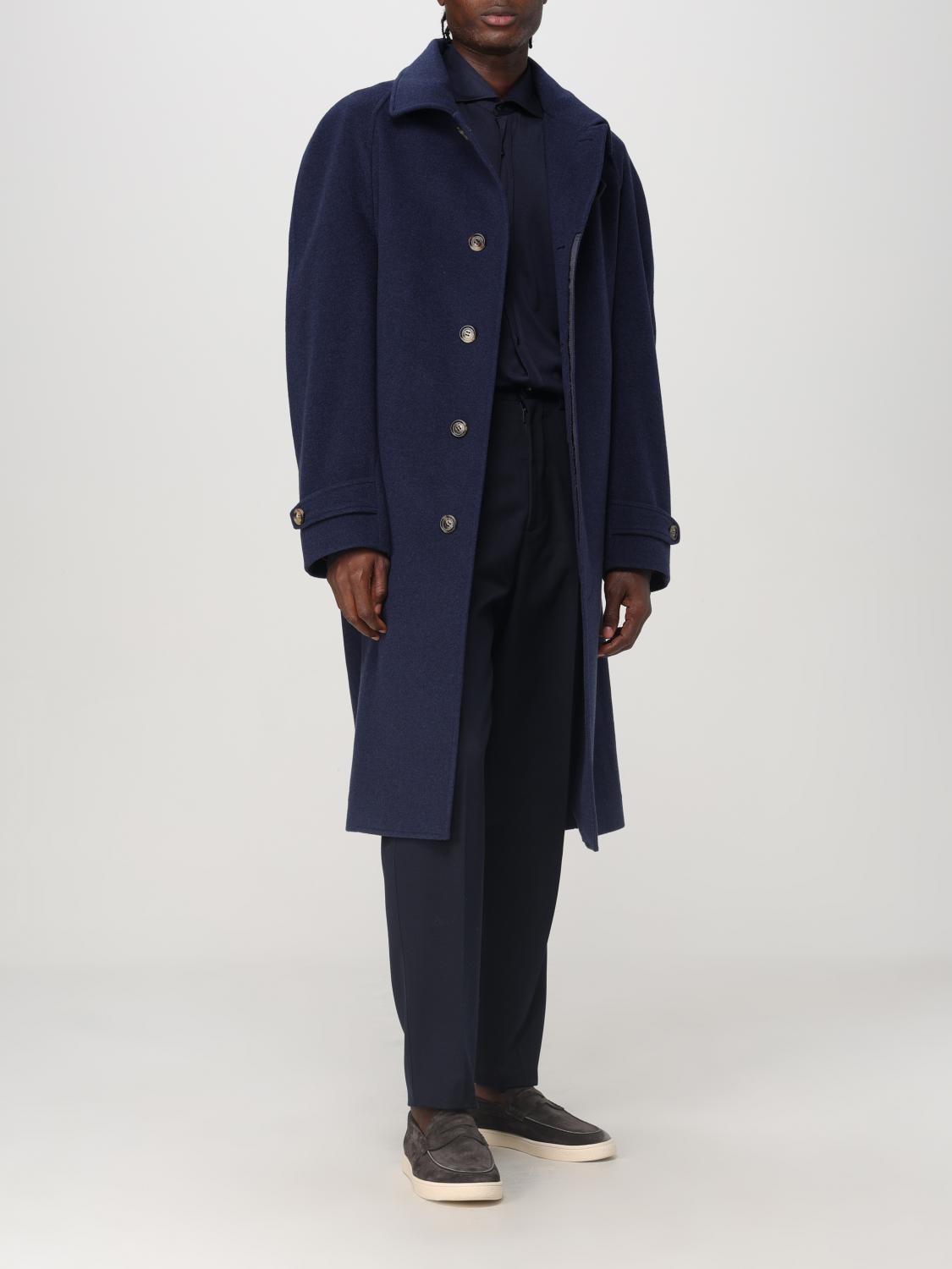 Brunello Cucinelli Trench coat men - Blue | MT4979137 | GIGLIO.COM