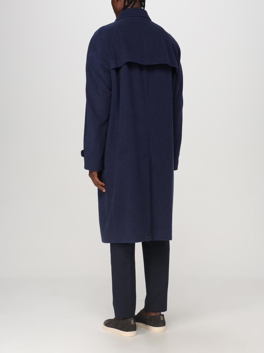 Brunello Cucinelli Trench coat men - Blue | MT4979137 | GIGLIO.COM