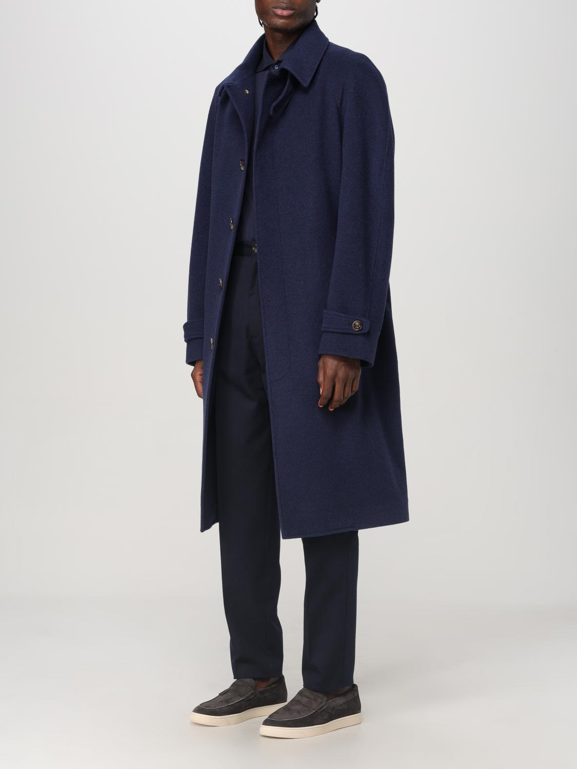 Brunello Cucinelli Trench coat men - Blue | MT4979137 | GIGLIO.COM