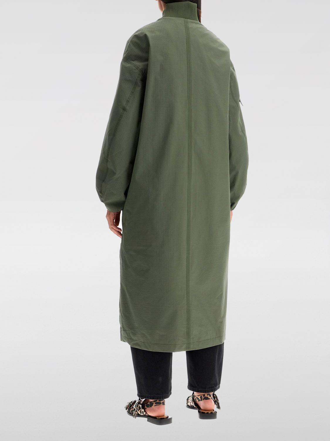 GANNI COAT: Coat woman Ganni, Sage - Img 3