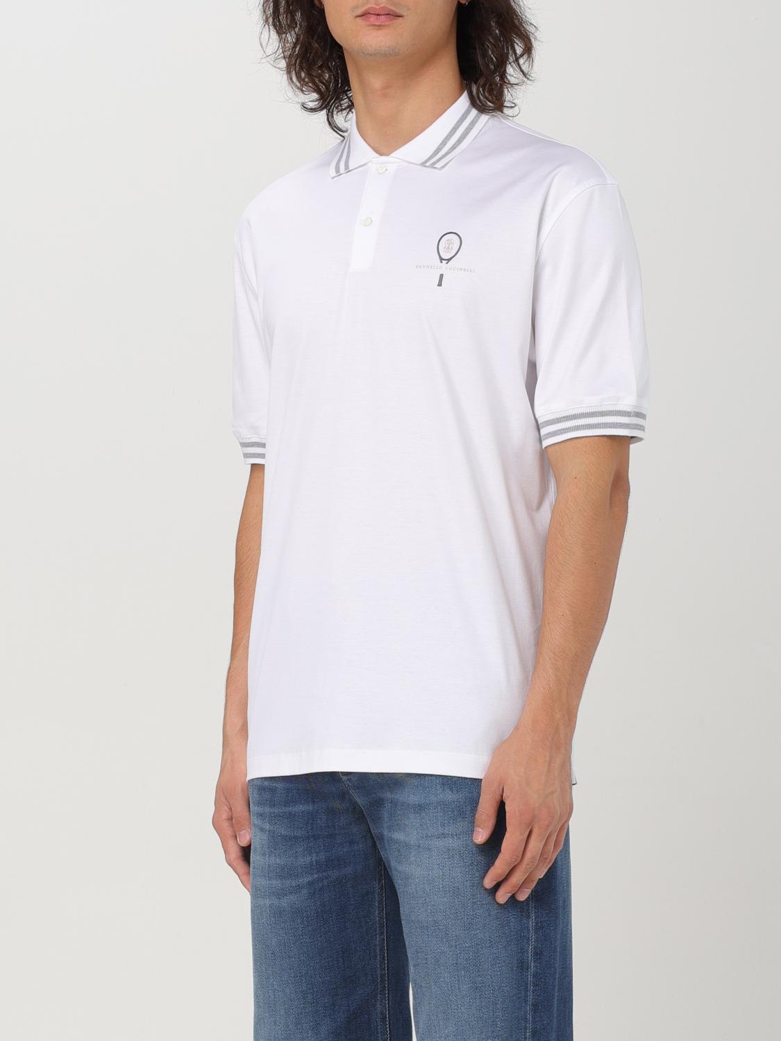 BRUNELLO CUCINELLI POLO SHIRT: Polo shirt men Brunello Cucinelli, White - Img 4