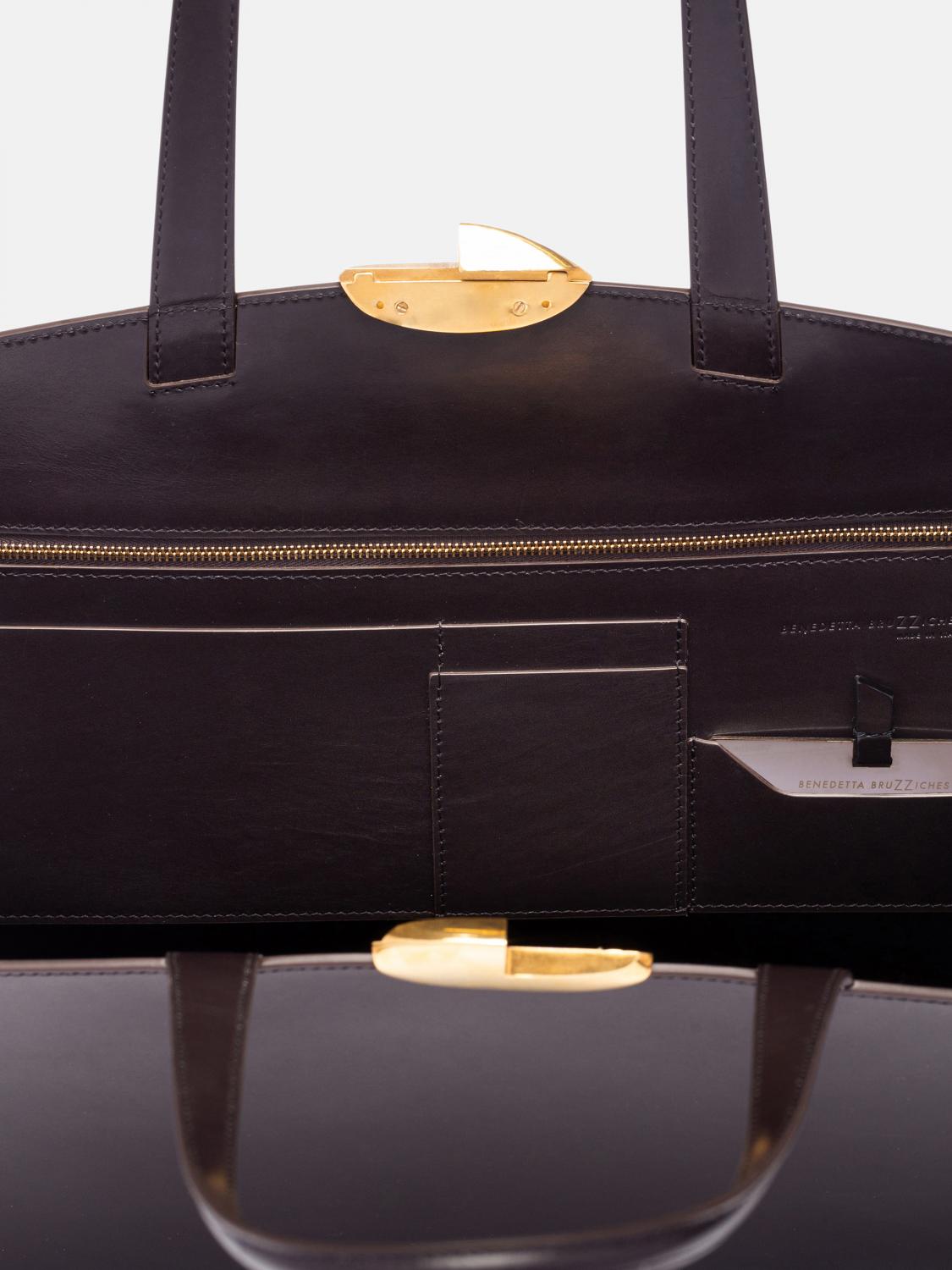 BENEDETTA BRUZZICHES BORSA A SPALLA: Borsa Serena tote Benedetta Bruzziches, Beige - Img 3
