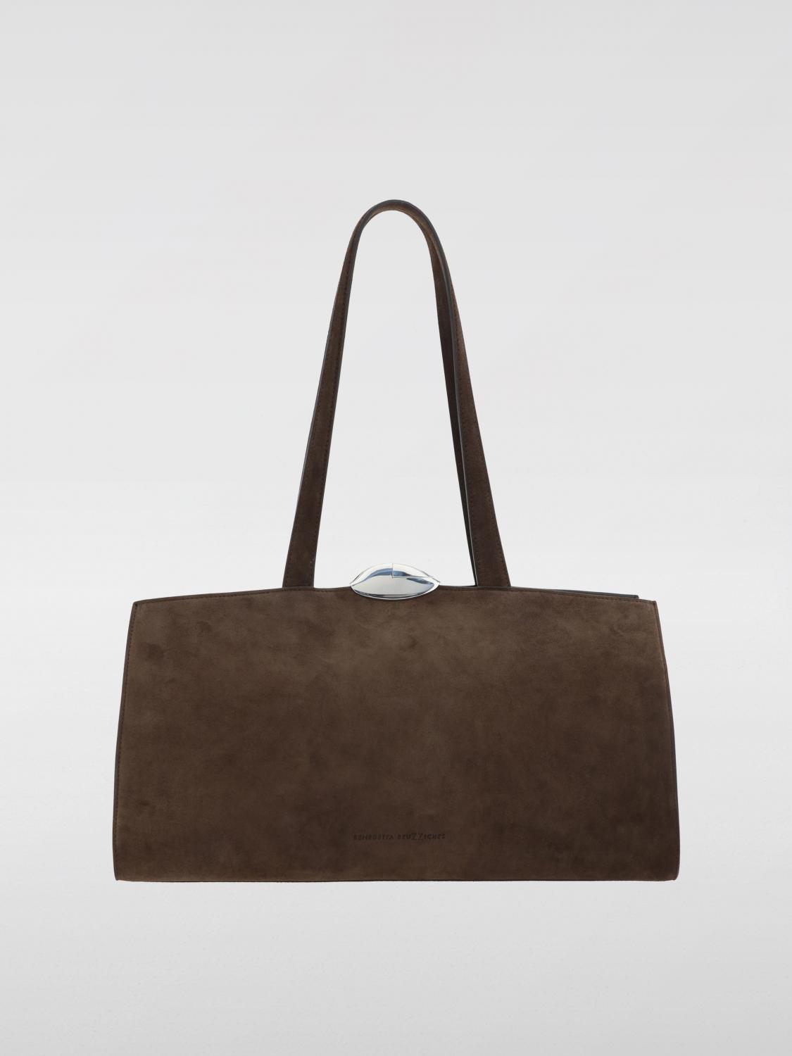 BENEDETTA BRUZZICHES BORSA A SPALLA: Borsa Serena tote Benedetta Bruzziches, Marrone - Img 1