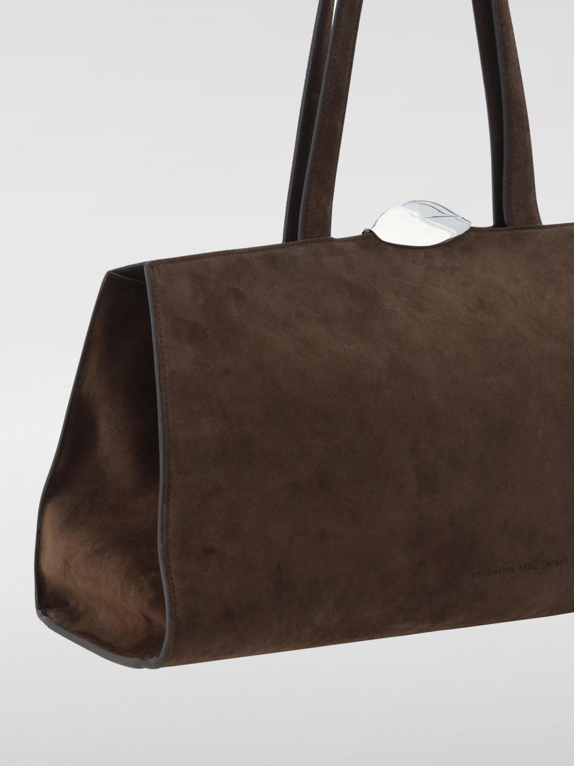 BENEDETTA BRUZZICHES BORSA A SPALLA: Borsa Serena tote Benedetta Bruzziches, Marrone - Img 3