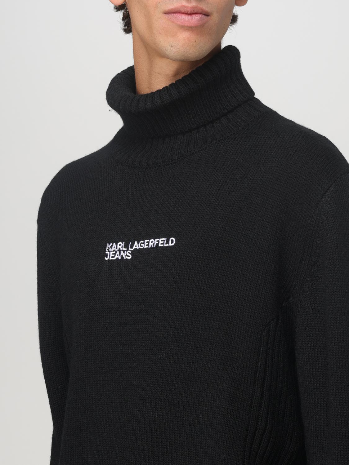 KARL LAGERFELD SWEATER: Sweater men Karl Lagerfeld, Black - Img 3