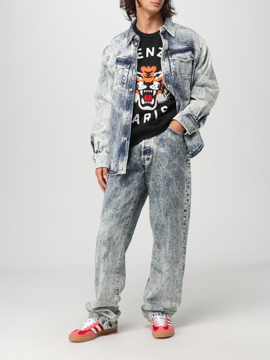 KENZO JEANS: Hose herren Kenzo, Denim - Img 2