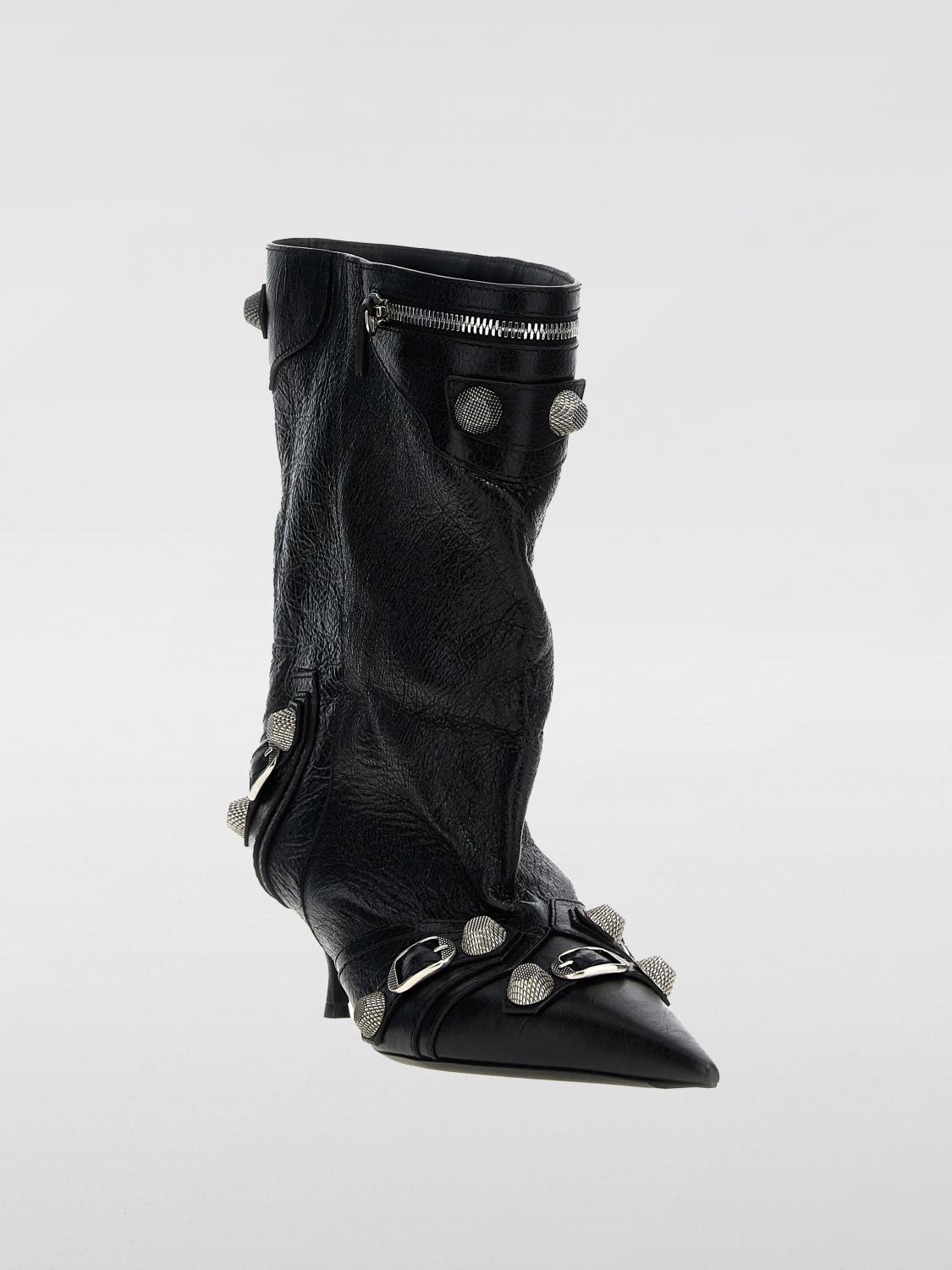 BALENCIAGA FLAT ANKLE BOOTS: Boots woman Balenciaga, Black - Img 2