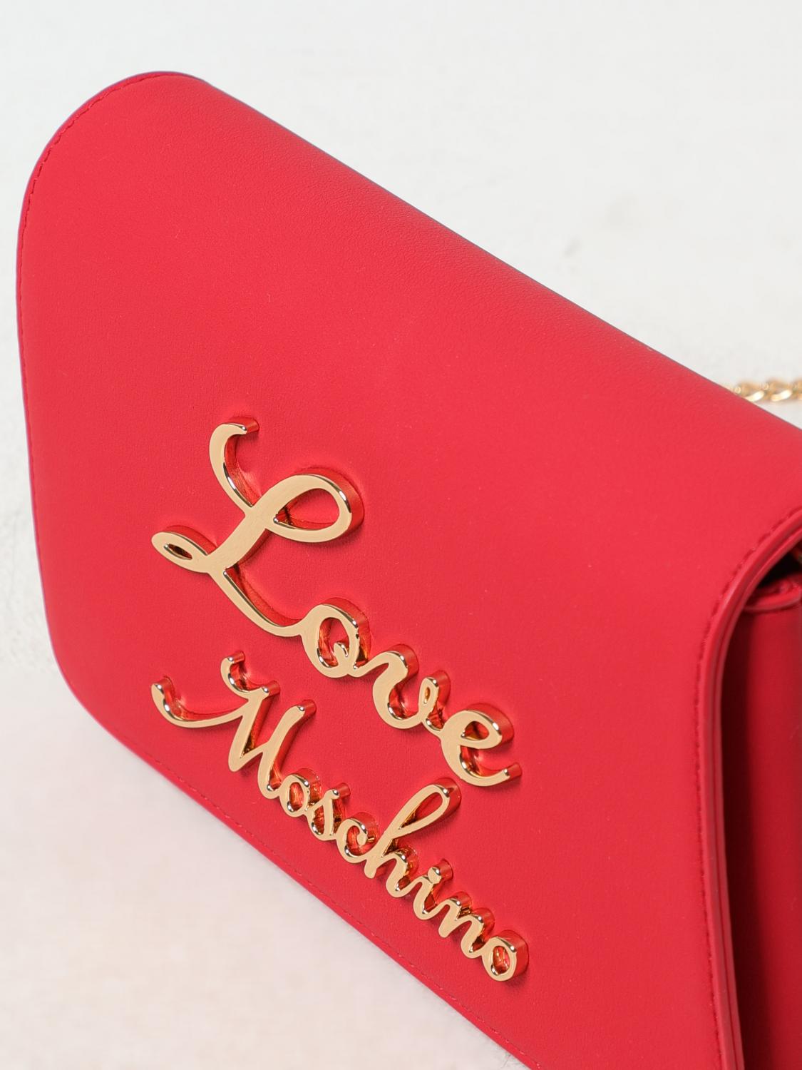 LOVE MOSCHINO MINI BAG: Shoulder bag woman Love Moschino, Red - Img 3