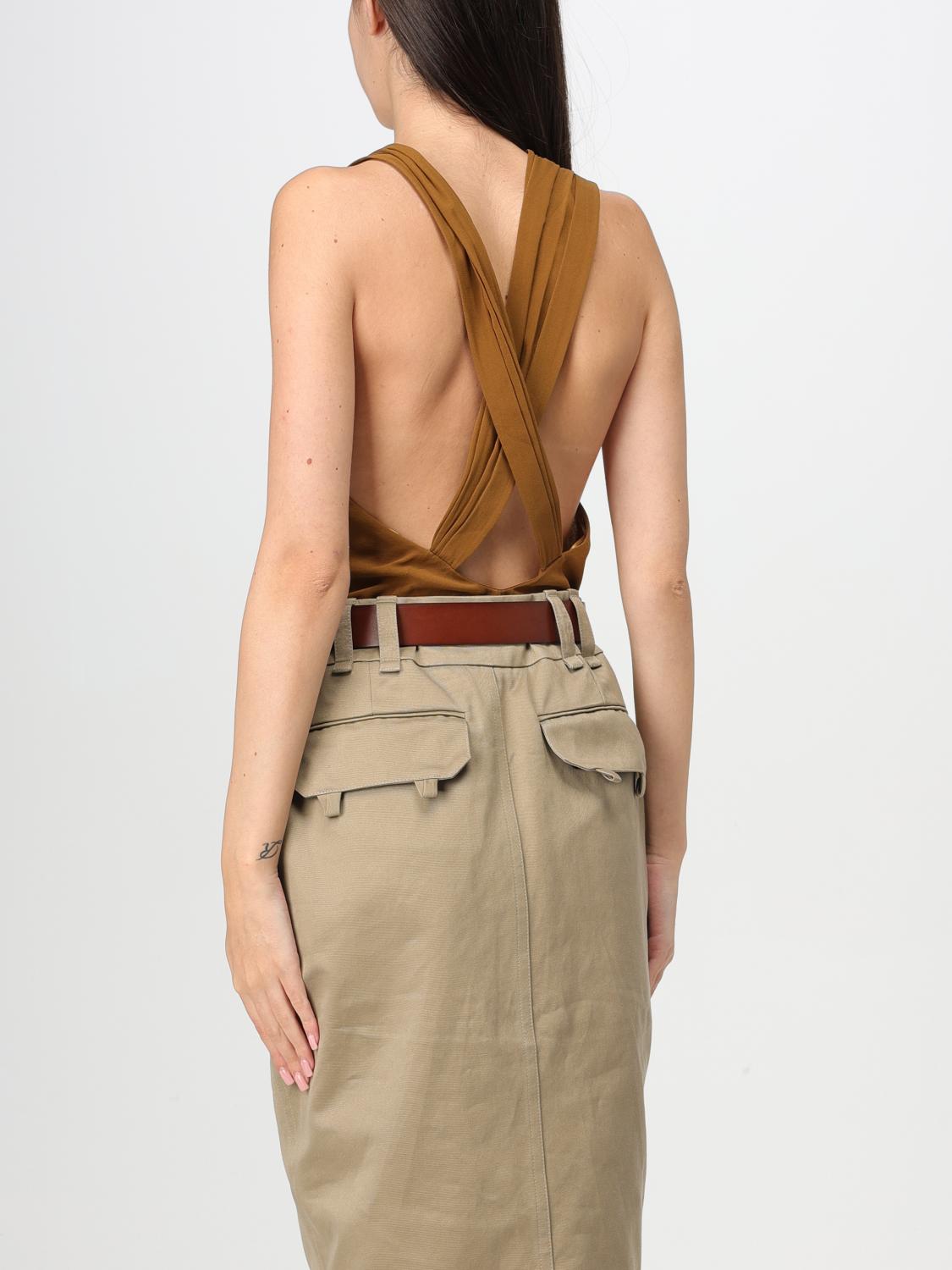 SAINT LAURENT BODY: Top woman Saint Laurent, Brown - Img 3