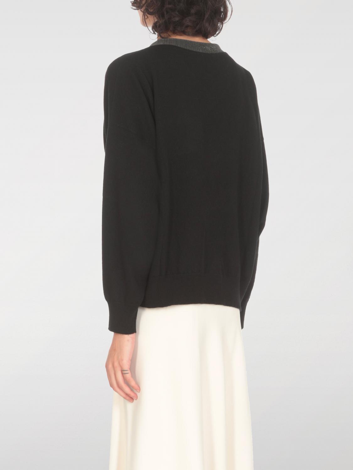 BRUNELLO CUCINELLI SWEATER: Sweater woman Brunello Cucinelli, Black - Img 3