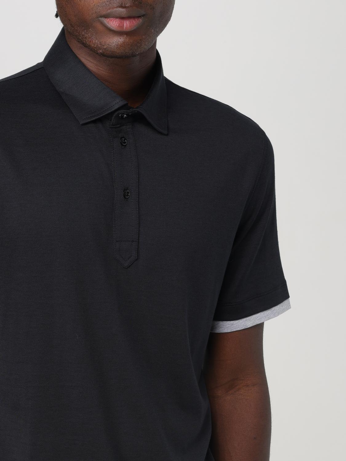 BRUNELLO CUCINELLI POLO SHIRT: Polo shirt men Brunello Cucinelli, Black - Img 5