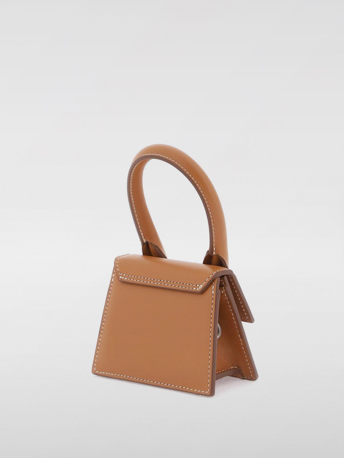 JACQUEMUS BORSA: Borsa Le Chiquito Micro Jacquemus in pelle , Marrone - Img 2