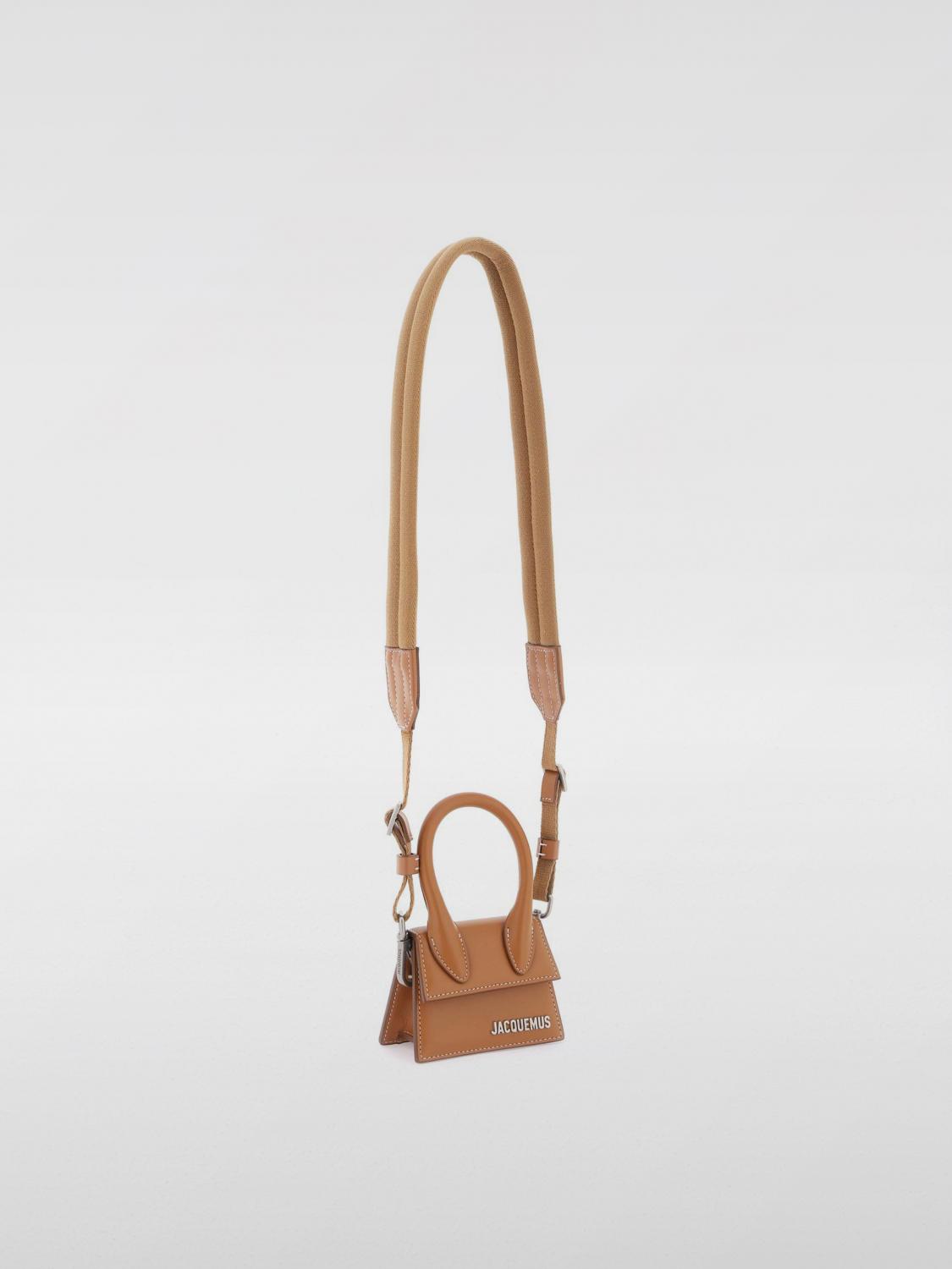 JACQUEMUS BORSA: Borsa Le Chiquito Micro Jacquemus in pelle , Marrone - Img 3