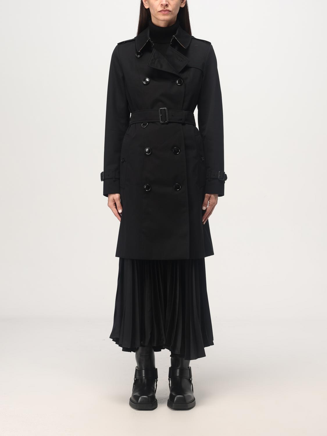 BURBERRY TRENCH COAT: Burberry women's trench coat, Black - Img 1