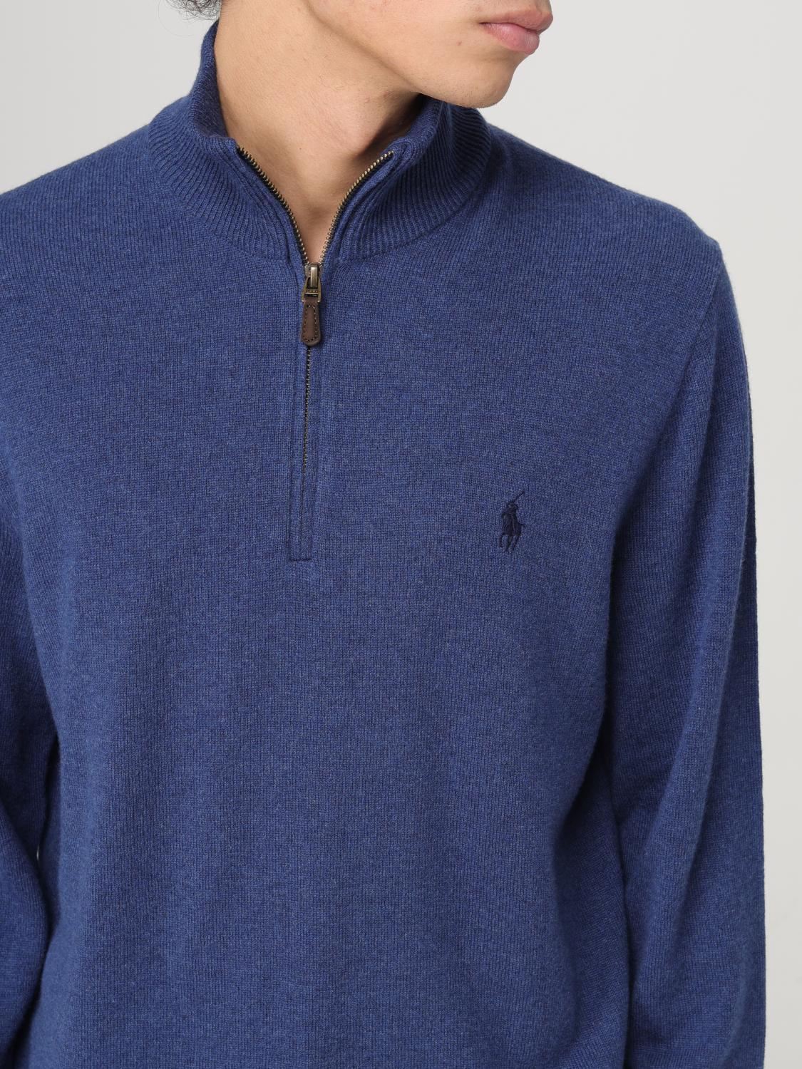 POLO RALPH LAUREN SWEATER: Sweater men Polo Ralph Lauren, Blue 1 - Img 3