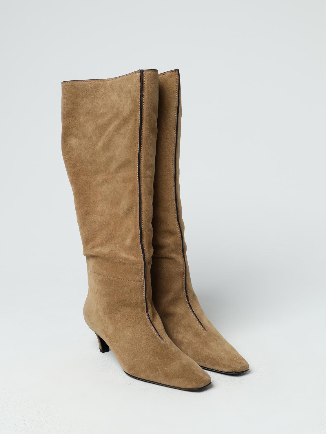 TOTEME BOTAS: Botines planos mujer Toteme, Camello - Img 2