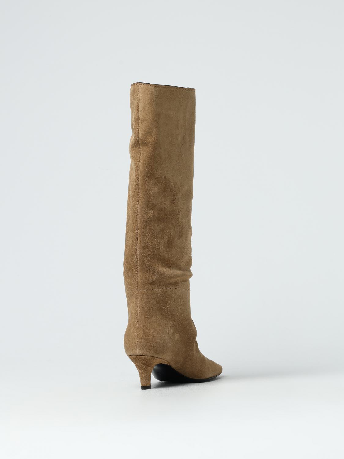 TOTEME BOTAS: Botines planos mujer Toteme, Camello - Img 3