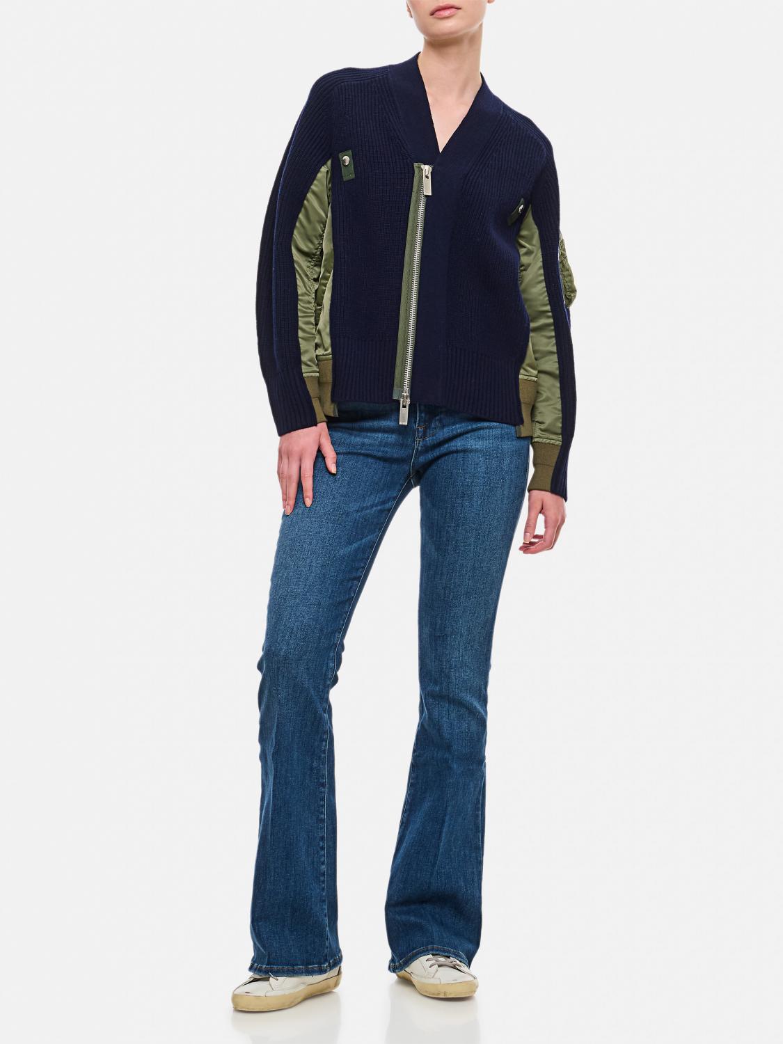 SACAI JACKET: Sacai women's vest, Blue - Img 2