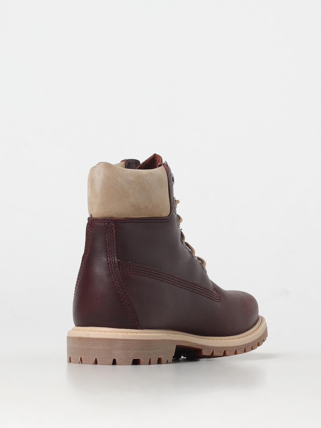 TIMBERLAND FLAT ANKLE BOOTS: Shoes woman Timberland, Burgundy - Img 3