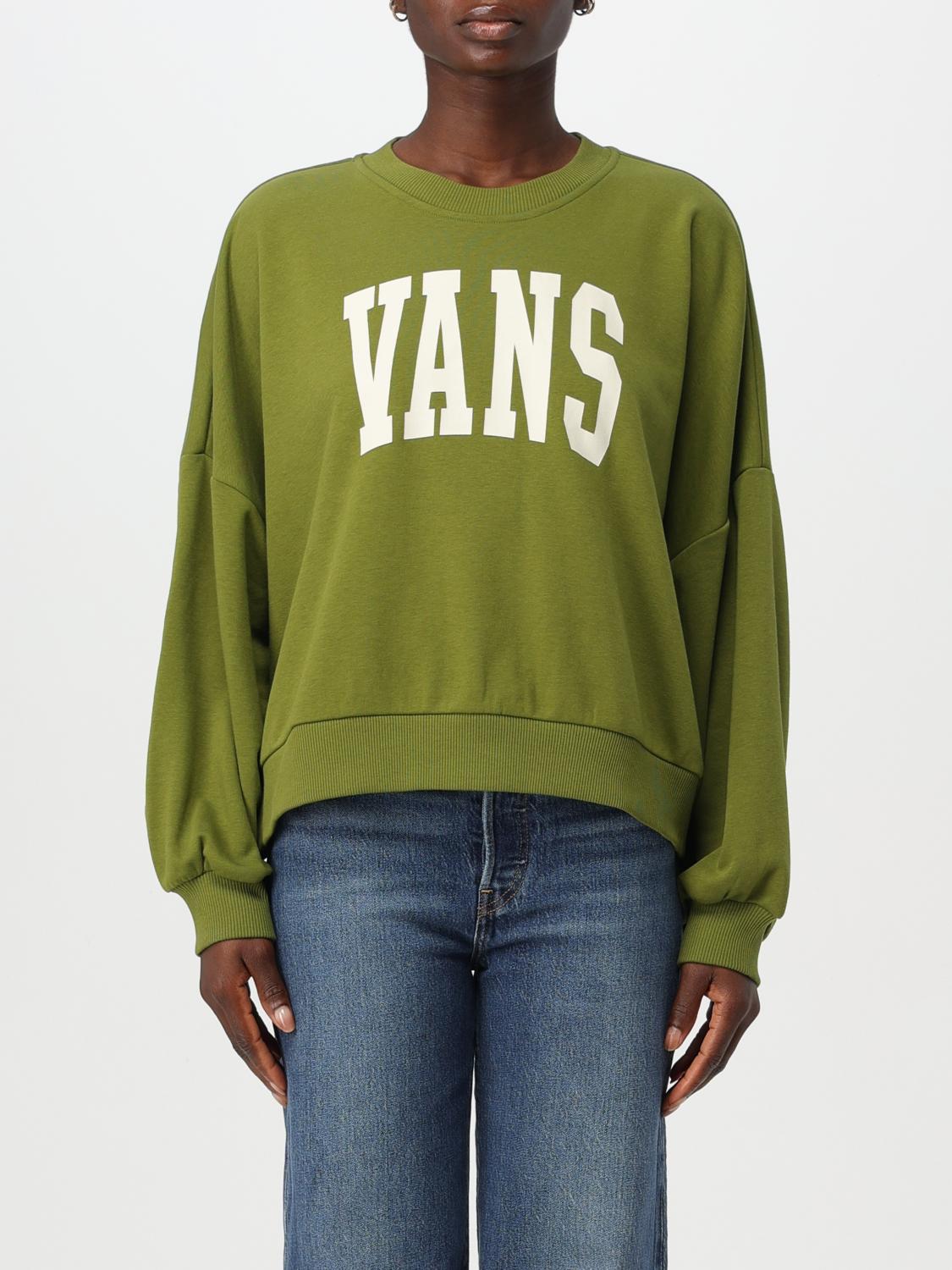 VANS MAGLIA: Felpa Vans in misto cotone , Verde - Img 1