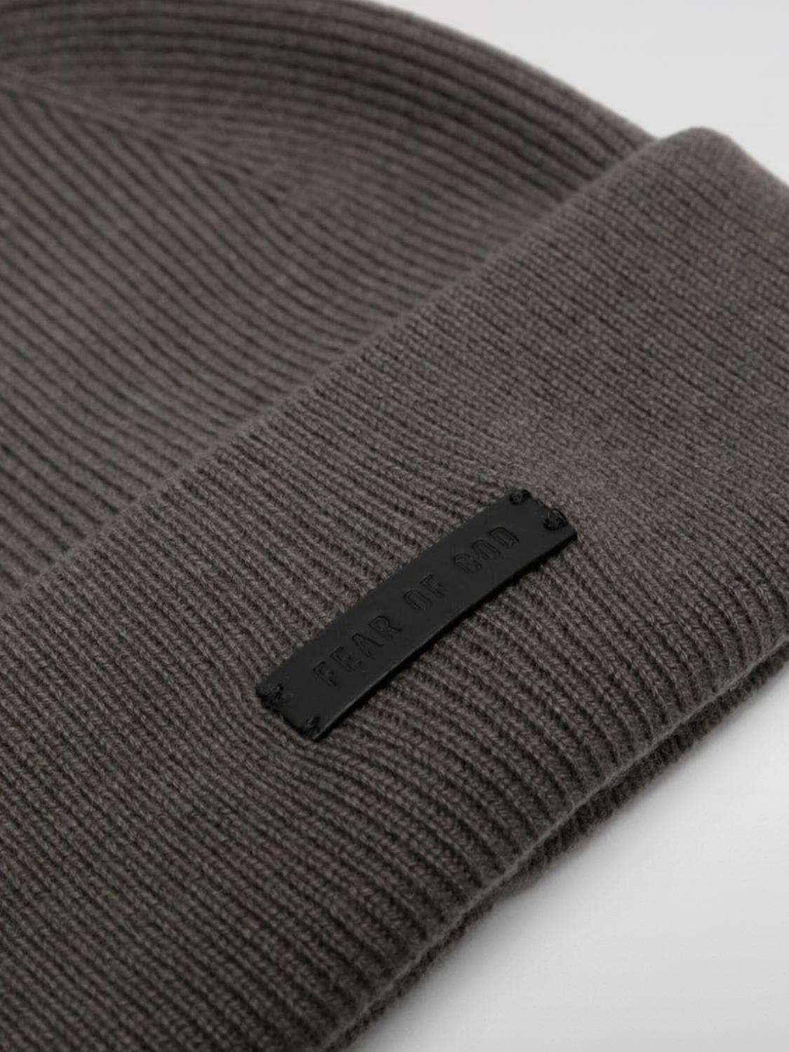 FEAR OF GOD CAPPELLO: Cappello Fear Of God in cashmere a coste , Nero - Img 2