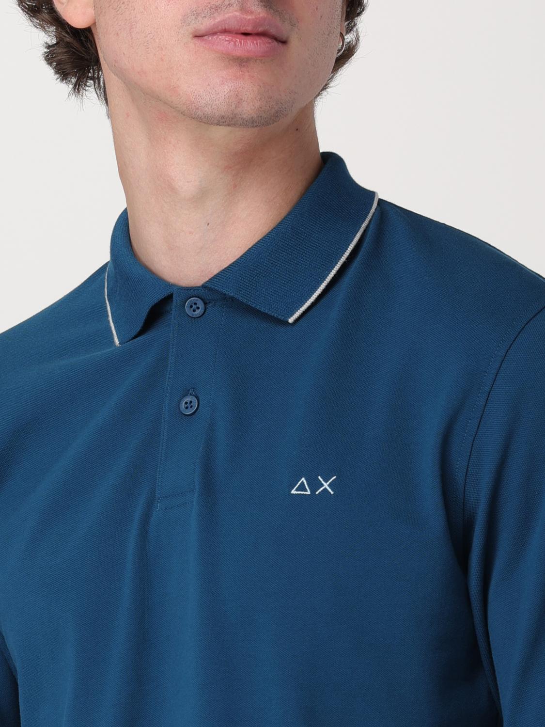 SUN 68 POLO SHIRT: Polo shirt men SUN68, Blue - Img 3