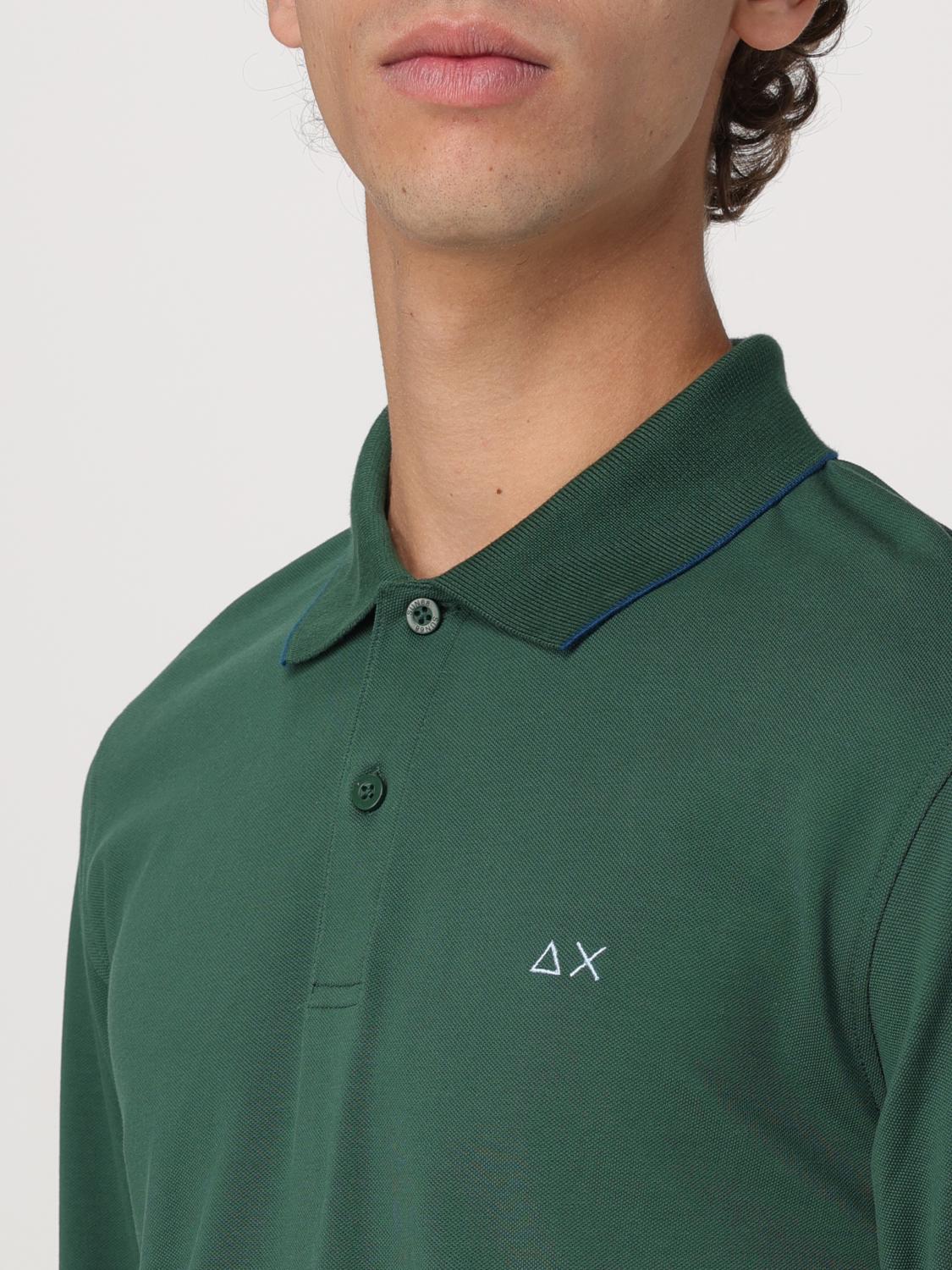 SUN 68 POLO SHIRT: Polo shirt men SUN68, Green - Img 3