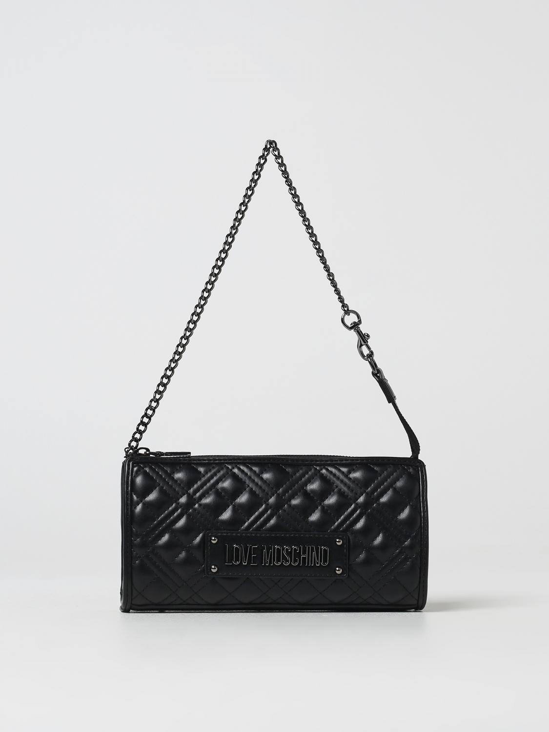 LOVE MOSCHINO BORSA A SPALLA: Borsa Love Moschino in pelle sintetica matelassè , Nero - Img 1