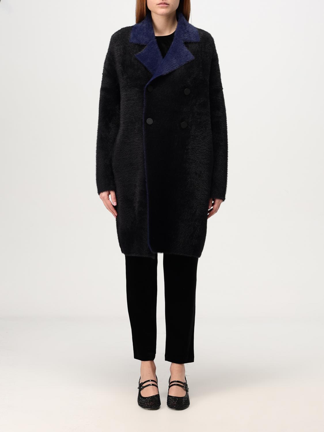 EMPORIO ARMANI COAT: Coat woman Emporio Armani, Black - Img 1