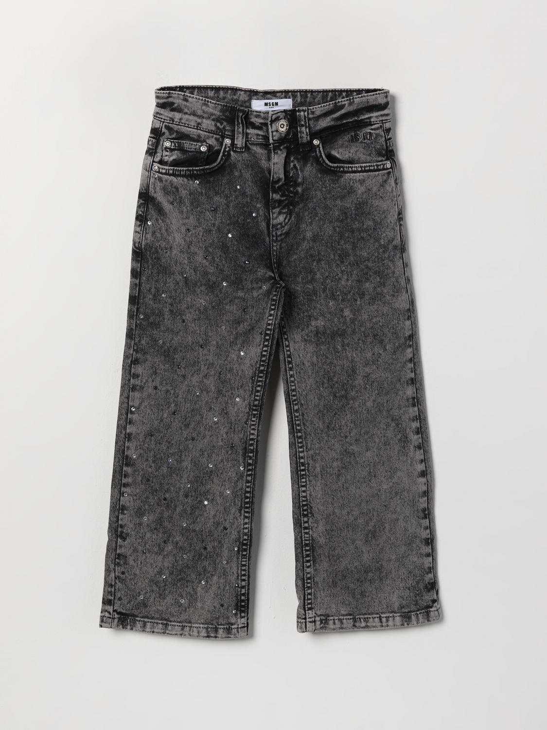 MSGM KIDS JEANS: Pants kids MSGM Kids, Black - Img 1