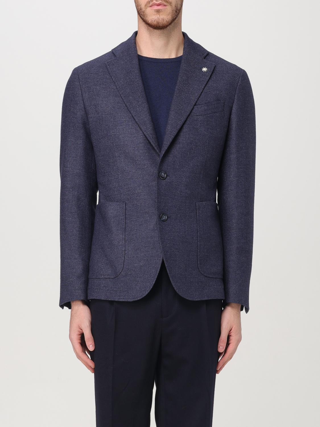 MANUEL RITZ BLAZER: Blazer Manuel Ritz in misto lana , Blue - Img 1