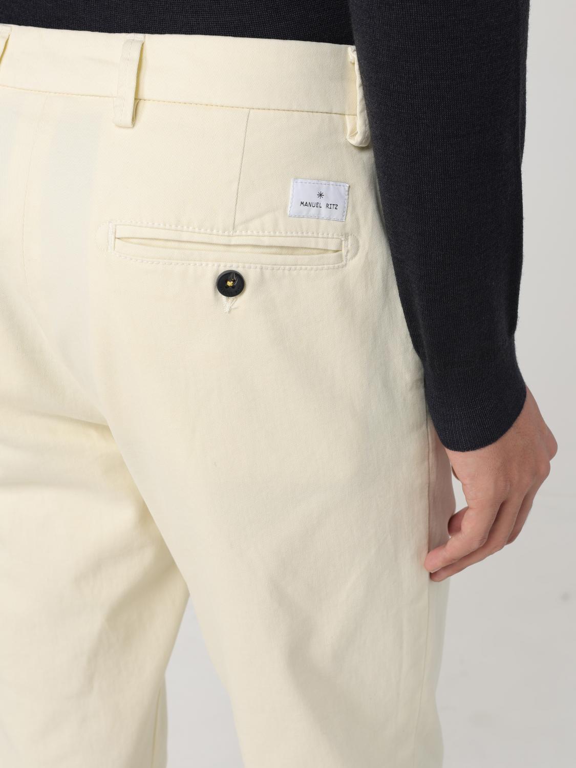 MANUEL RITZ PANTALONI: Pantalone Manuel Ritz in cotone , Bianco - Img 3