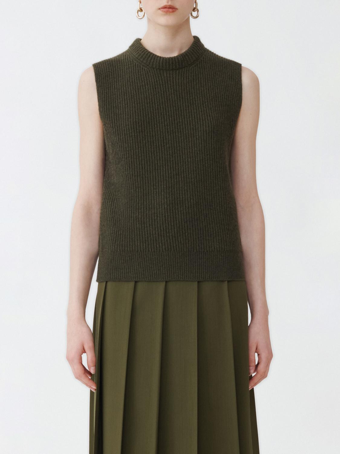 FABIANA FILIPPI MAGLIA: Gilet Fabiana Filippi in cashmere , Verde - Img 1