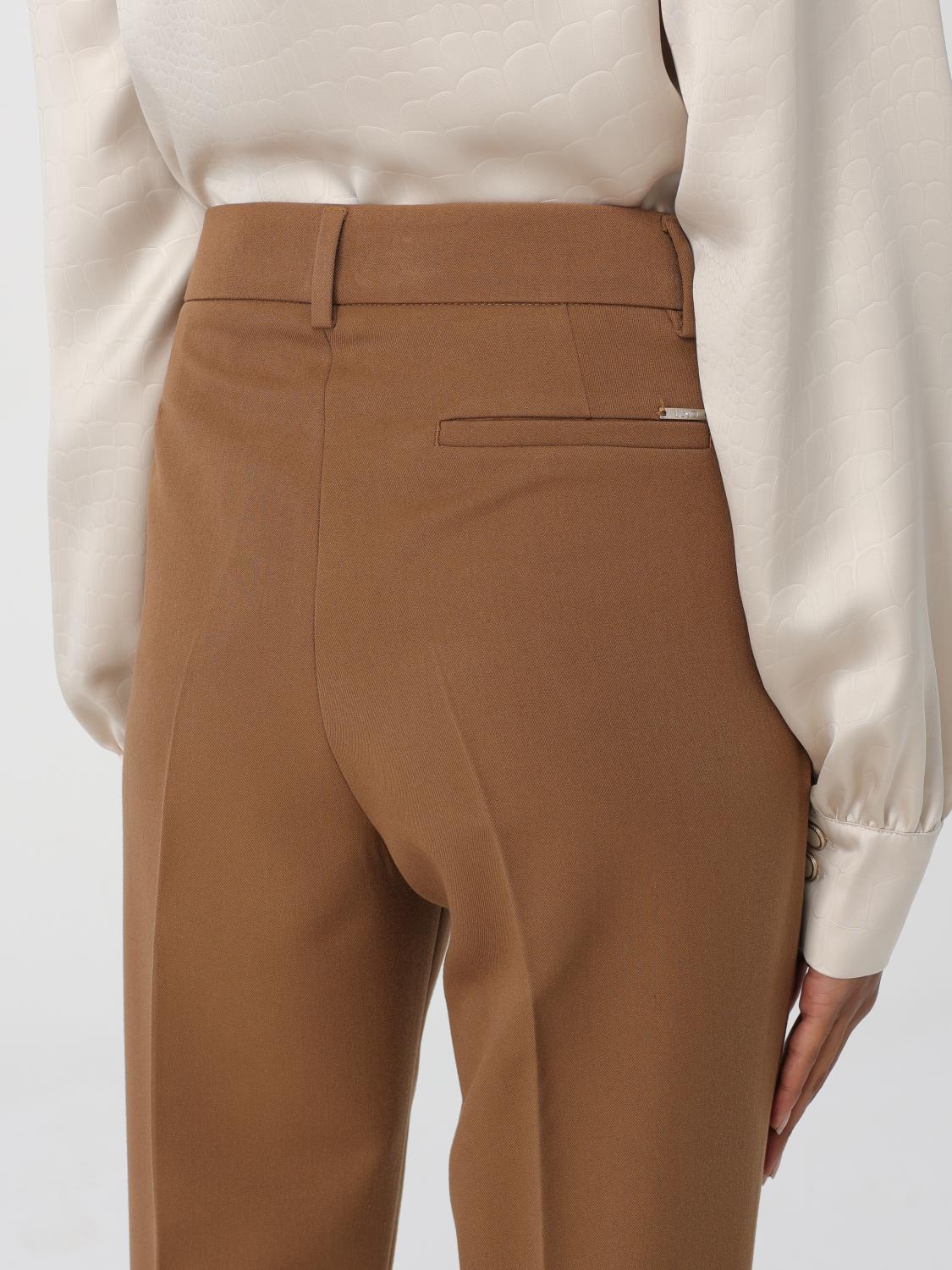 LIU JO PANTS: Pants woman Liu Jo, Camel - Img 3