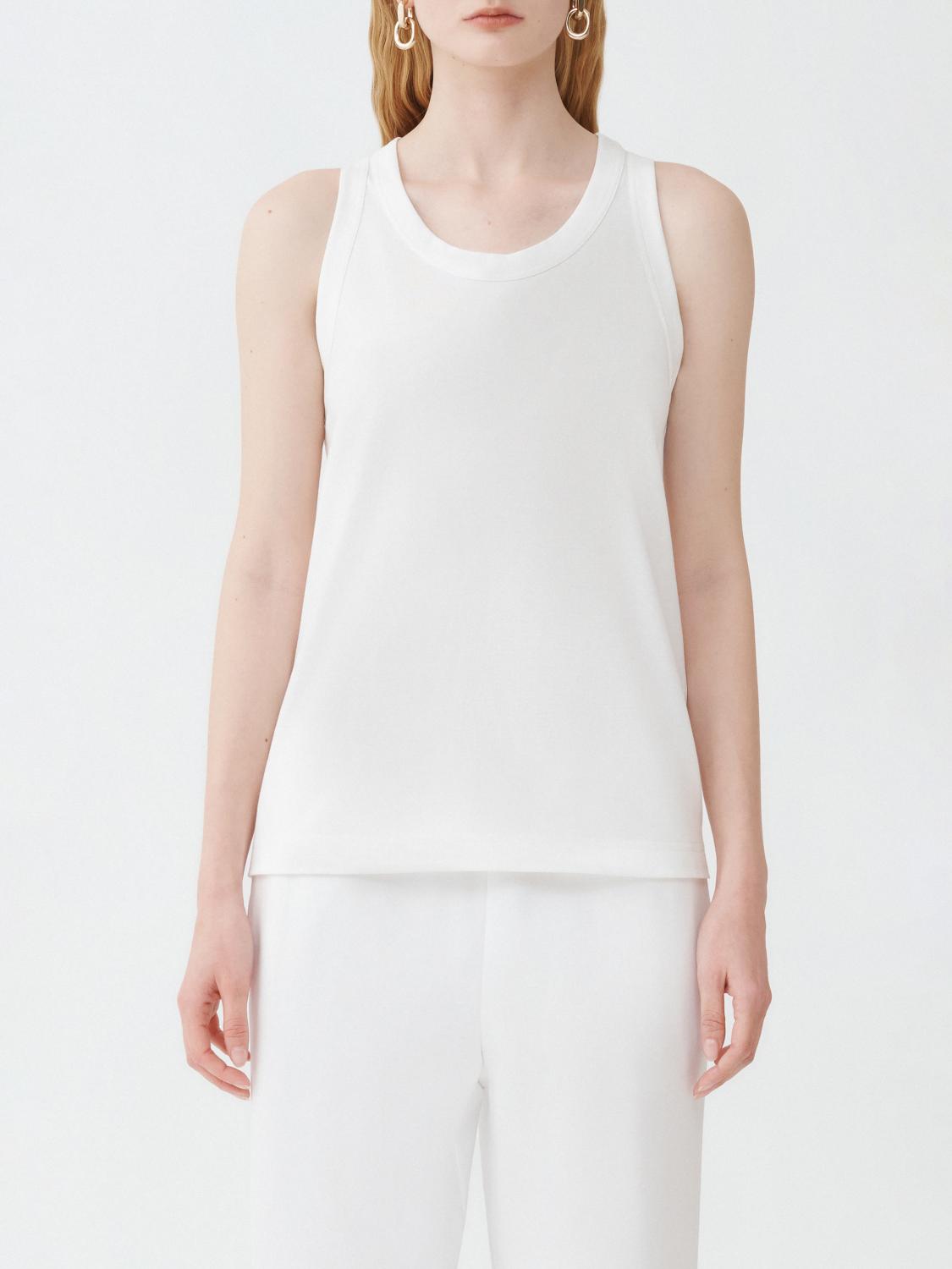 FABIANA FILIPPI TOP E BLUSE: Top basic Fabiana Filippi, Bianco - Img 1