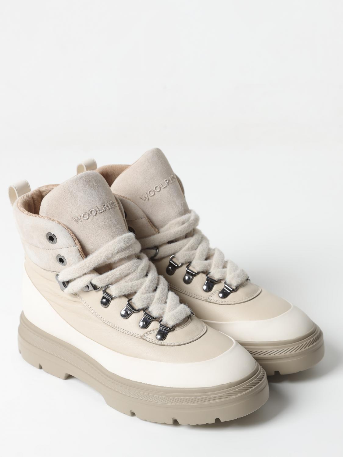 WOOLRICH FLAT ANKLE BOOTS: Sneakers woman Woolrich, Beige - Img 2