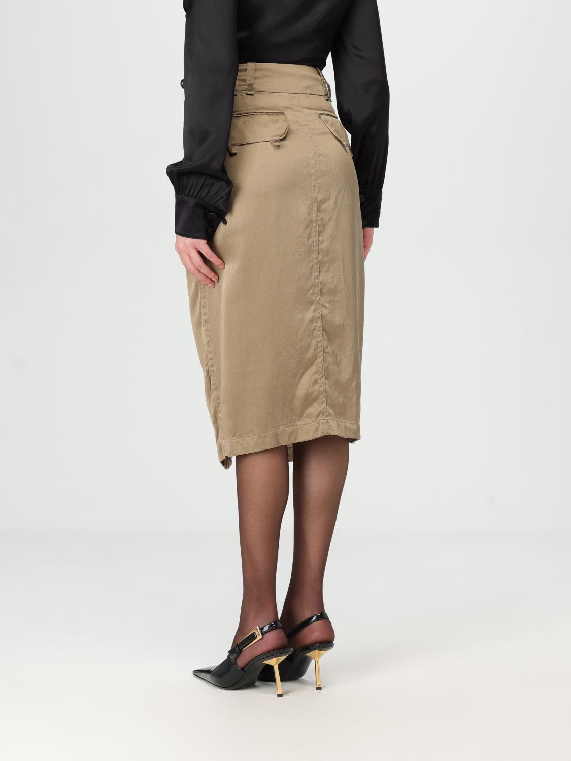 SAINT LAURENT SKIRT: Skirt woman Saint Laurent, Beige - Img 3